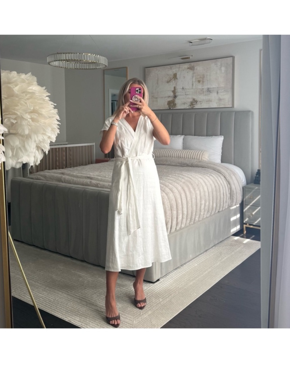 Mango Sleeveless Linen Midi Dress - Picture 4 of 12